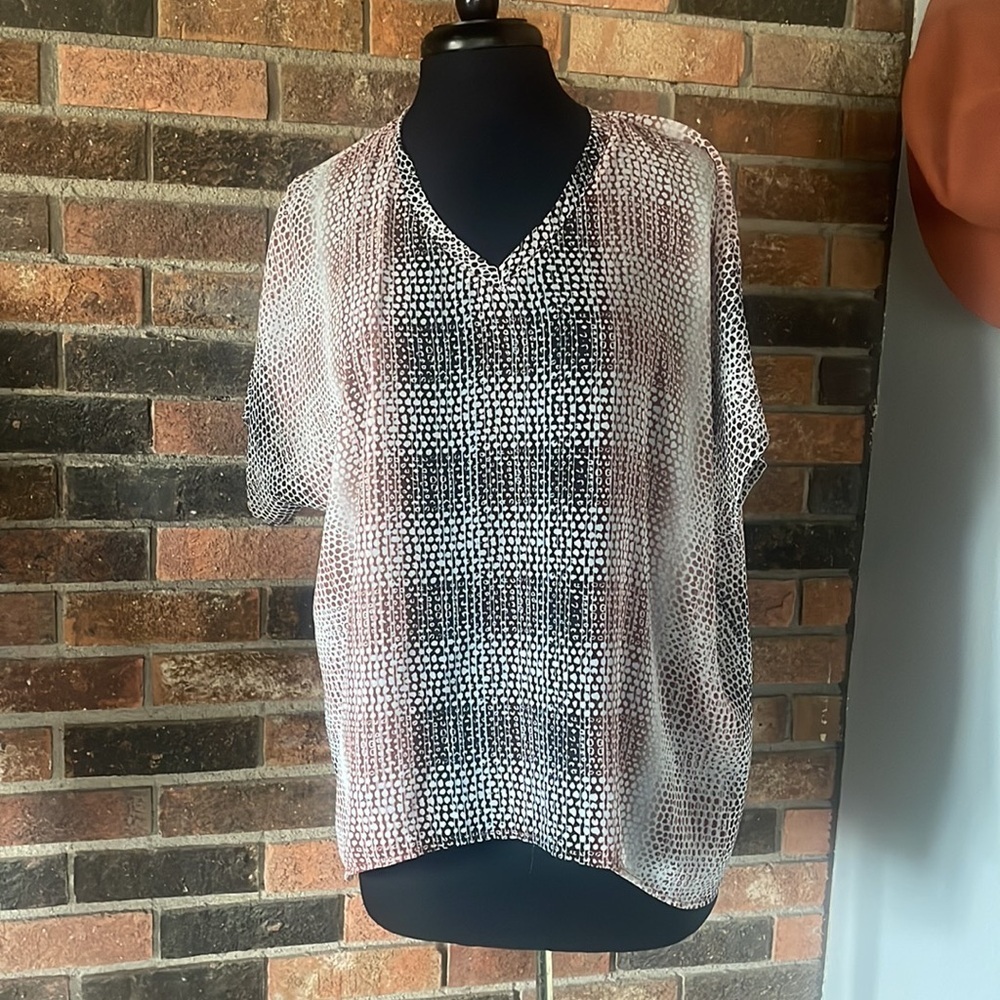 CABI Sheer‎ Dotted Top xS